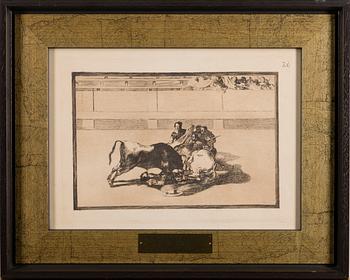 FRANCISCO GOYA Y LUCIENTES,  Etching and aquatinta, numbered 26.