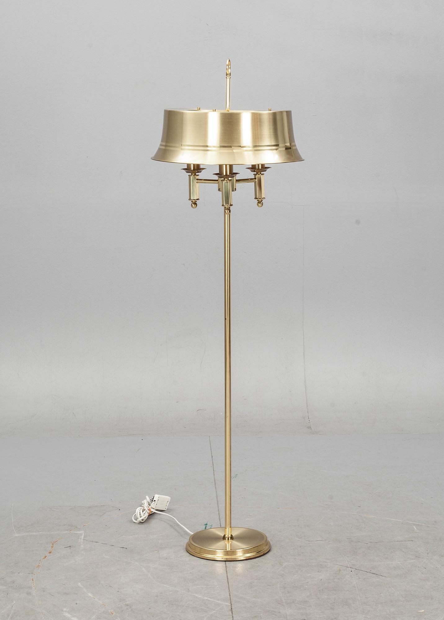 GOLVLAMPA, mässing. Örsjö Industri. 1970-80-tal.