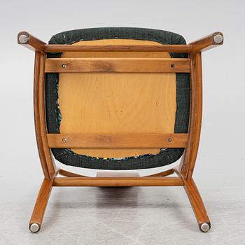 Carl-Evert Ekström, dining table with four chairs, AB Johansson & söner, Hyssna. Mid-20th century.