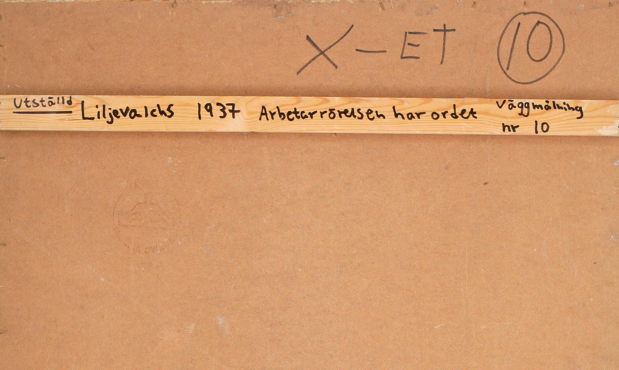 SVEN X:ET ERIXSON, olja på pannå.