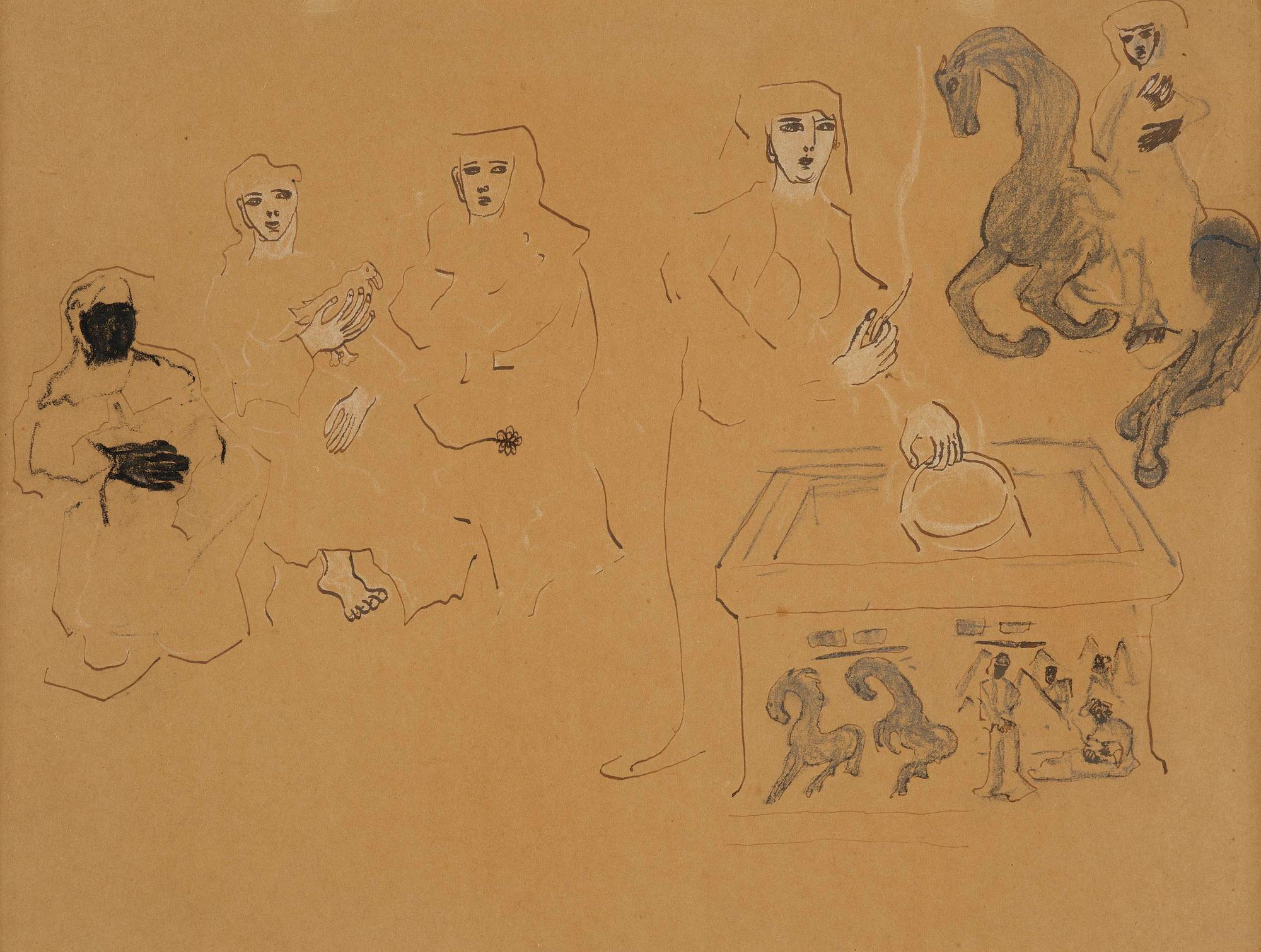 Carl Fredrik Hill, Figures by the well.