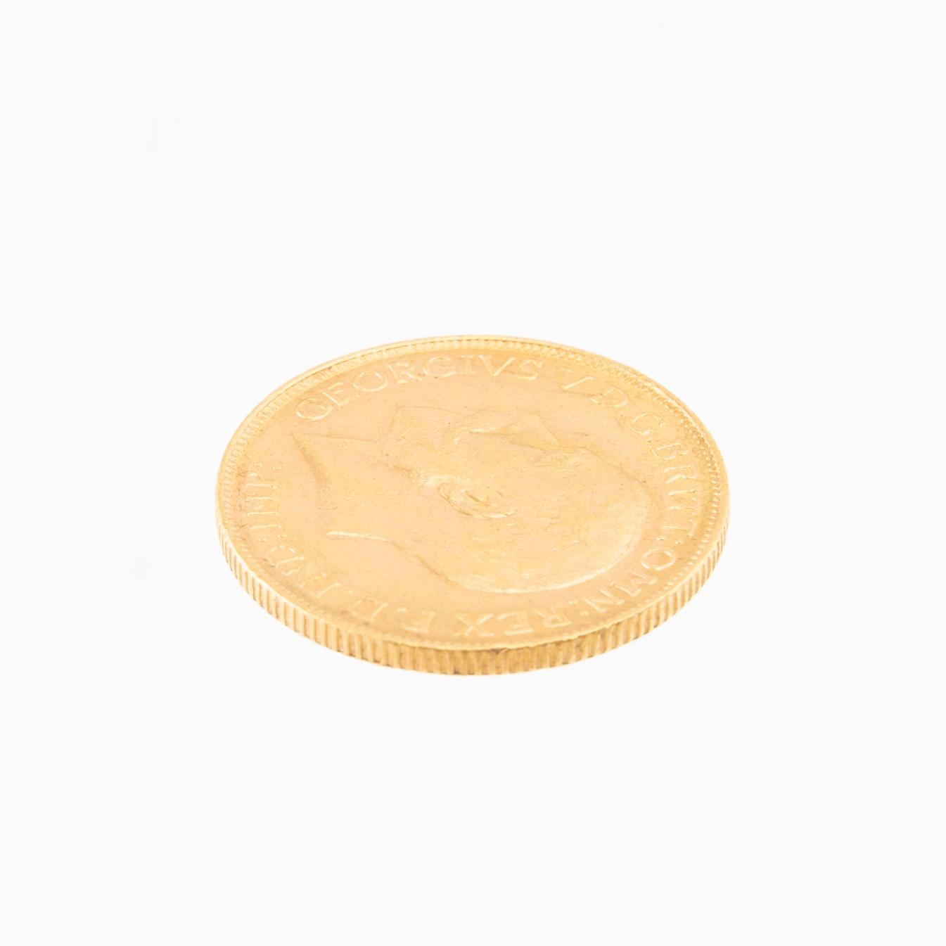 Gold coin 1 Sovereign 1917 United Kingdom George V.