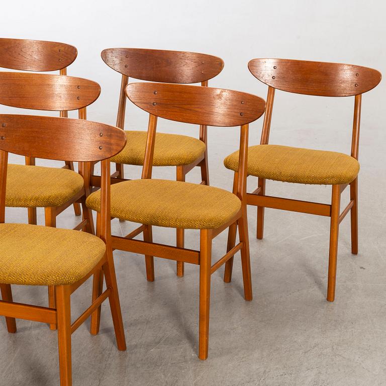 Stolar, 6 st Farstrup Danmark för IKEA, "Monaco",1900-talets mitt.