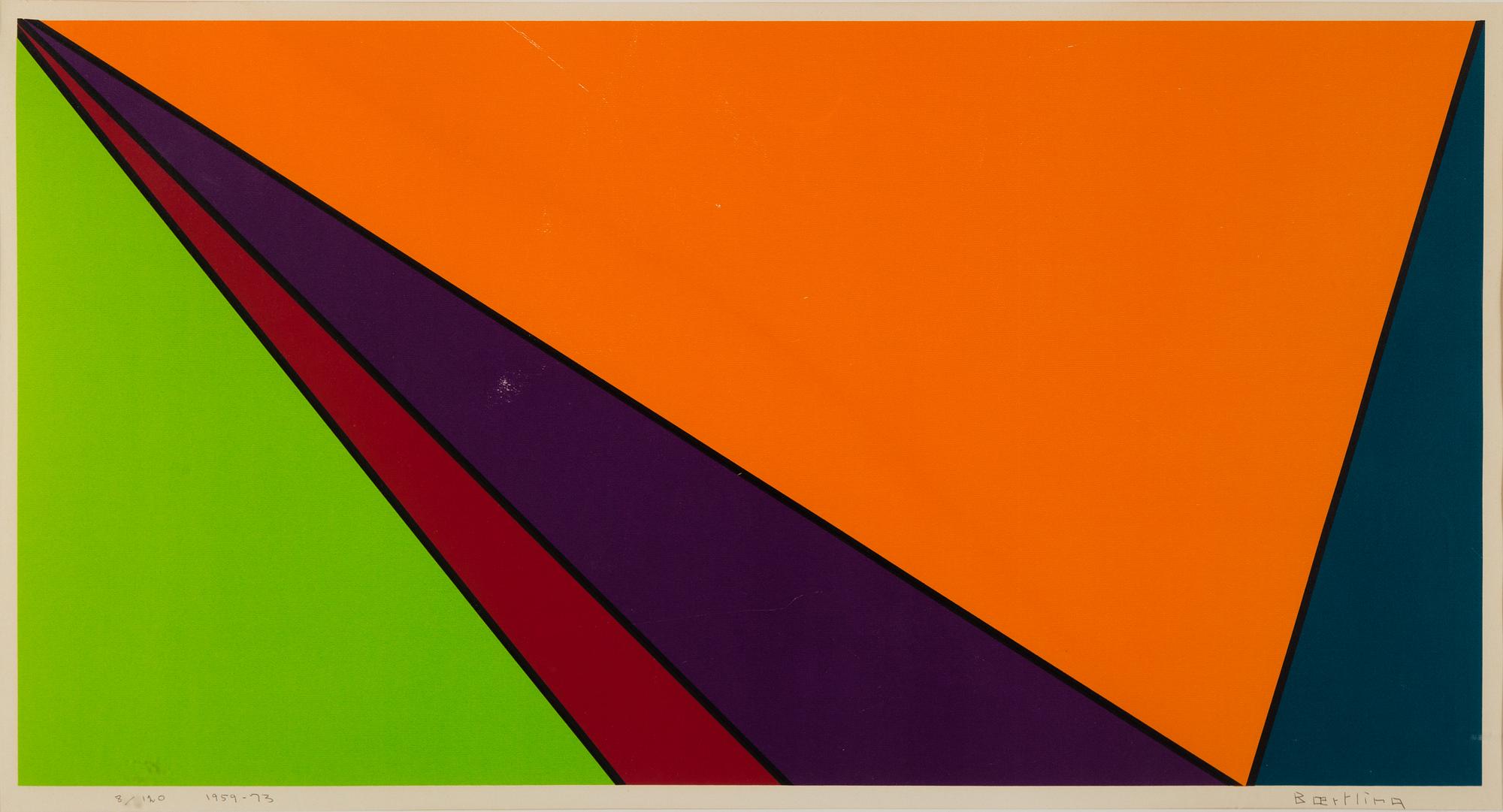 OLLE BAERTLING, silk screen, signed, dated 1959-73 and numbered 8/120.