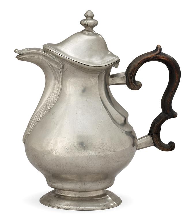 KAFFEKANNA, av Hans Lagergren (1766-1801-08), Karlstad. Rokoko.
