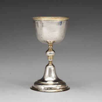 A German parcel-gilt cup, marks of Johan Friedrich Hartung, Königsberg 1767.