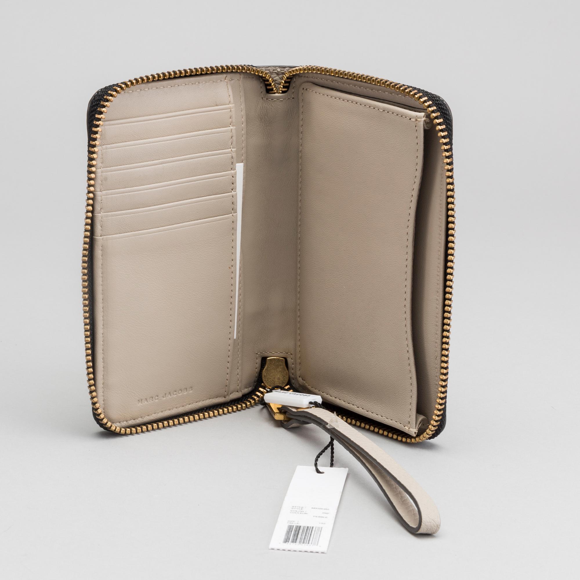 MARC JACOBS, "Gotham small Bauletto", handbag and wallet.