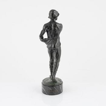 Franz Iffland, sculpture, signed, bronze, total height 45 cm.