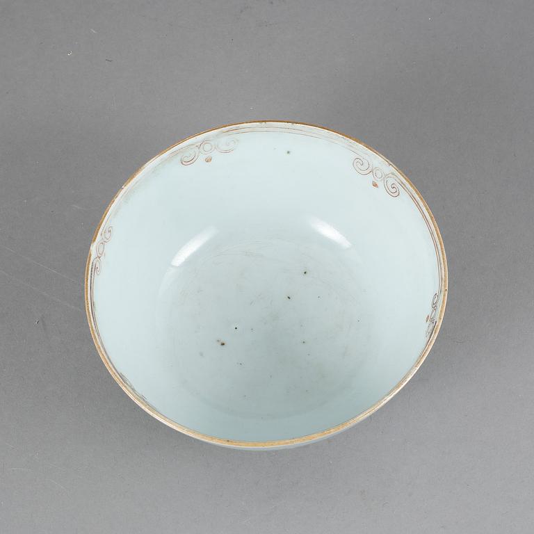 SKÅL, porslin, Qianlong, Kina 1700-tal.