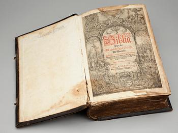 KONUNG GUSTAF II ADOLFS BIBEL, "Biblia Thet är All then helgha Scrifft..", Stockholm 1618.