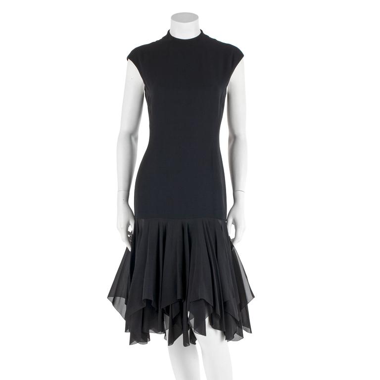 RALPH LAUREN, a black silk dress, US size 6.