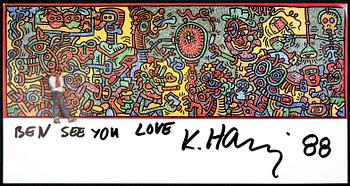 KEITH HARING, fototryck, sign o dat -88, "Casino Knokke".
