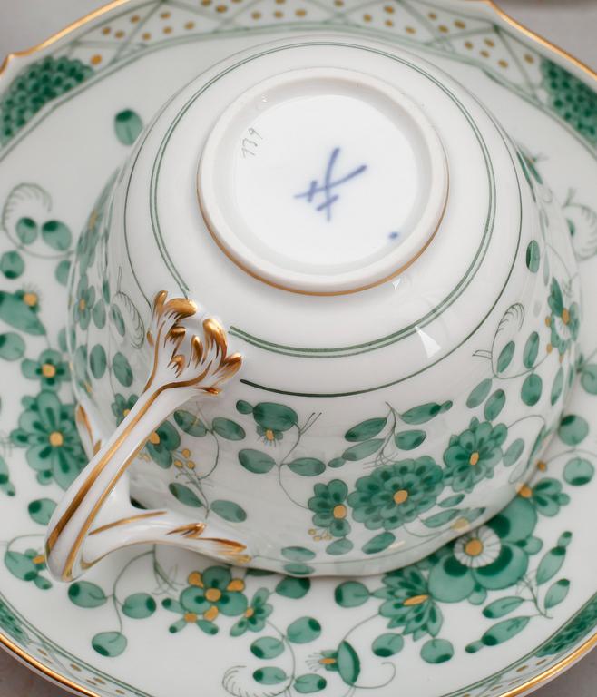 KAFFESERVIS, 27 del, porslin, Meissen, 1900-talets senare hälft.