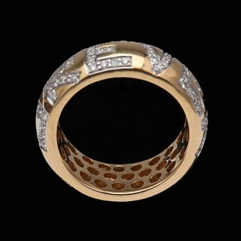 A brilliant cut diamond ring, tot. app. 0.62 ct.