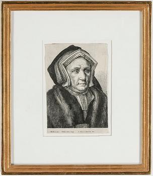 Hans Holbein d.y. · HANS HOLBEIN D.Y, efter, etsning, troligen 1600-tal.