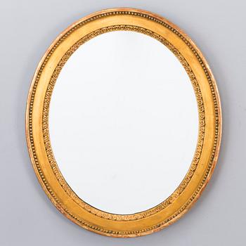 A late 18th Century Gustavian Style mirror, partly 1900-luku.