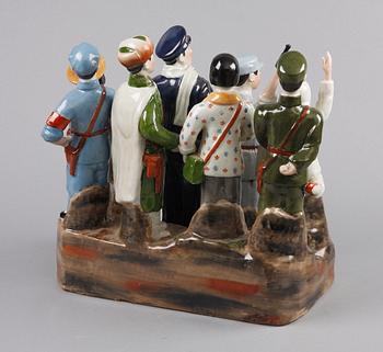 FIGURGRUPP, porslin, Kina, 1900/2000-tal.