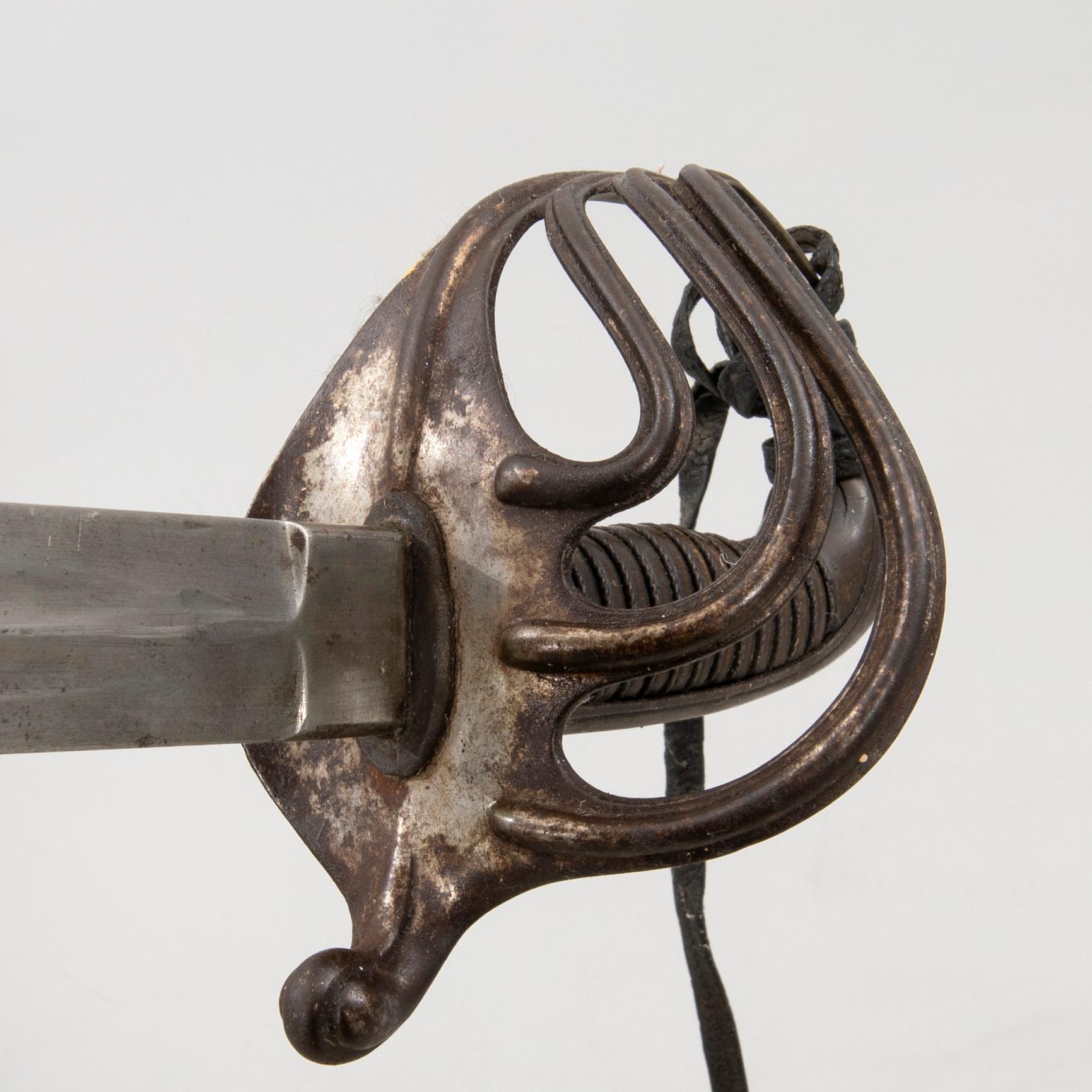 Sabre, French, 1882 for infantry, African model, with scabbard.