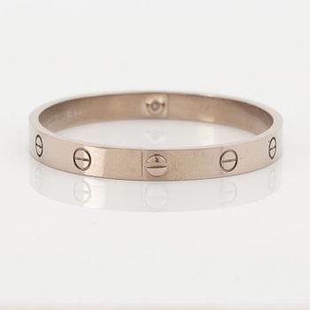 A Cartier "Love" bracelet in 18K white gold.