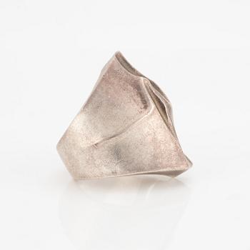 Lapponia, örhängen, ett par samt två ringar och brosch, silver.