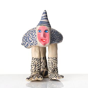 Ulrica Hydman-Vallien, a unique painted stoneware sculpture, Sweden.