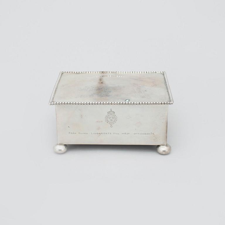 CIGARETTSKRIN, silver, K. Anderson. Stockholm 1925.