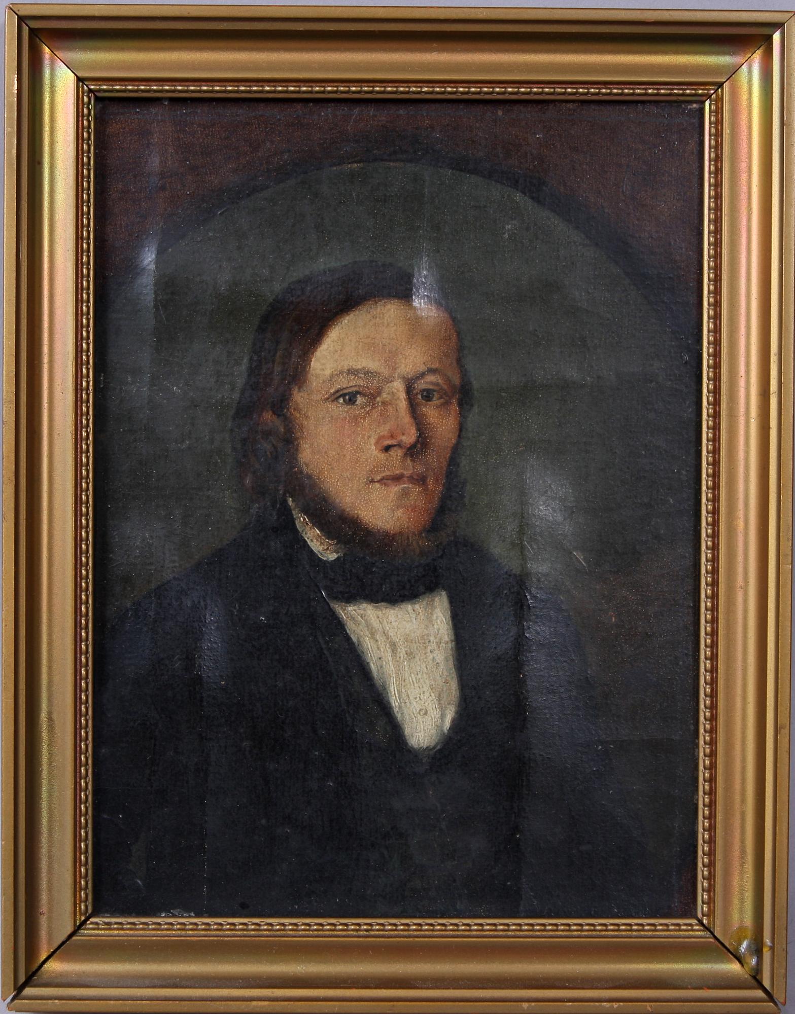 OKÄND KONSTNÄR, olja på duk. 1800-tal.