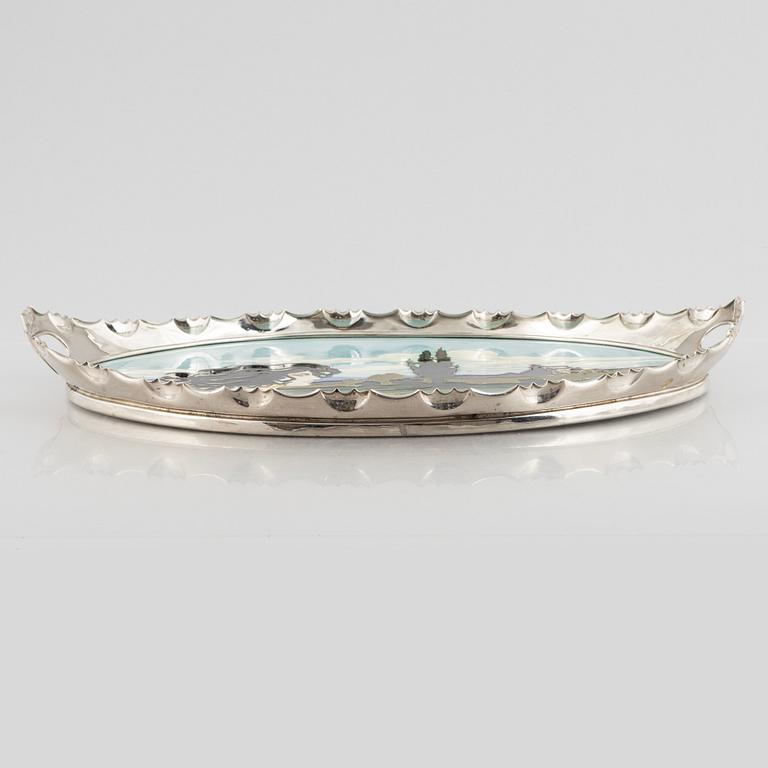 Carl Sigmund Luber, an Art Nouveau tray, Johann Von Schwarz, early 20th Century.