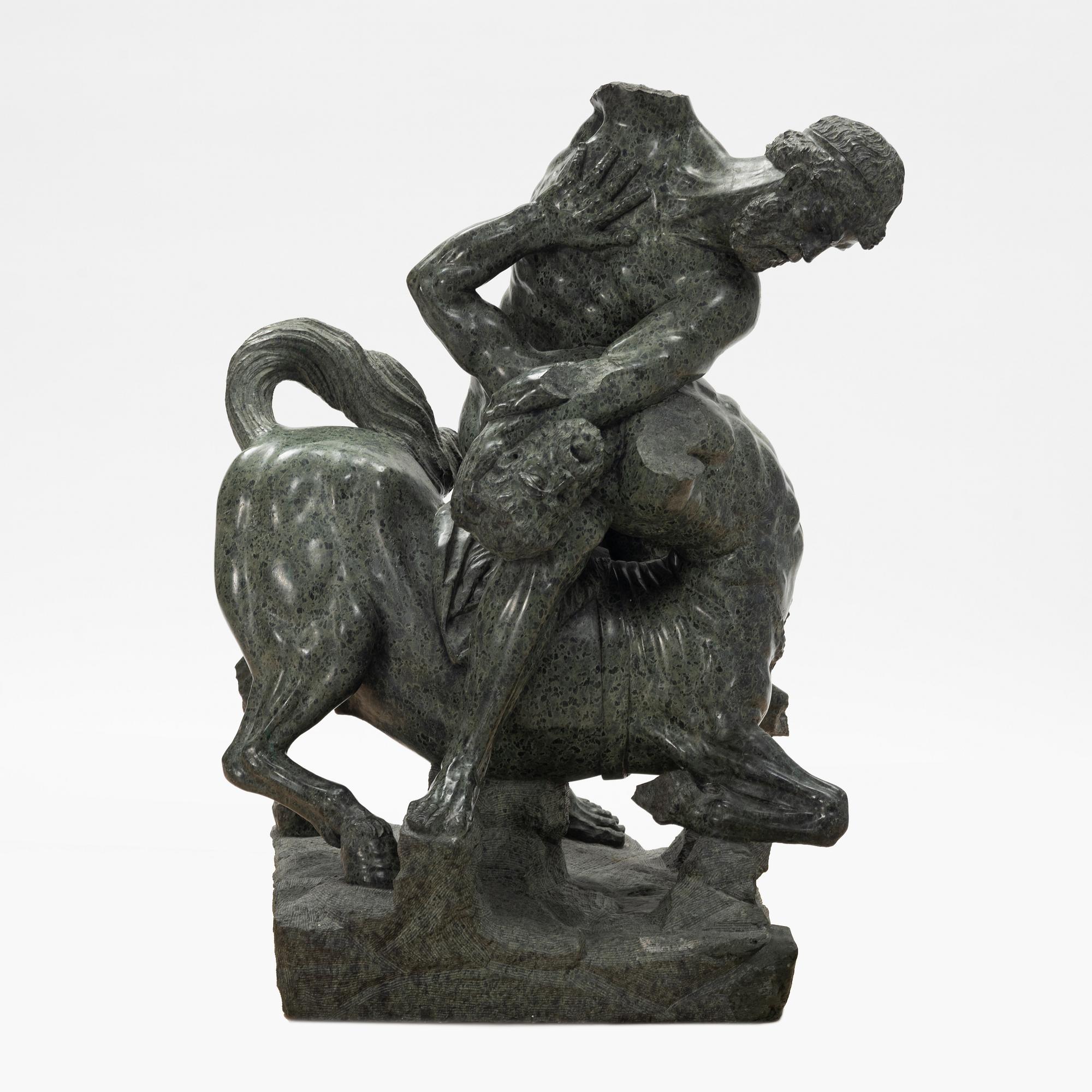 A Italien presumably early 20th century sculpture of Hercules and the Centaur Nessus.