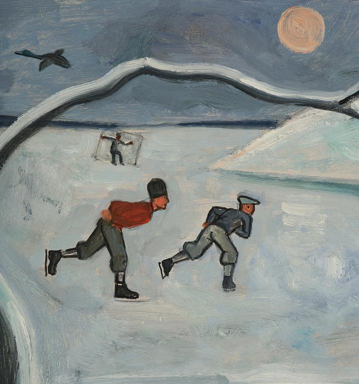 Einar Jolin, Ice skaters at Djurgårdsbrunn.