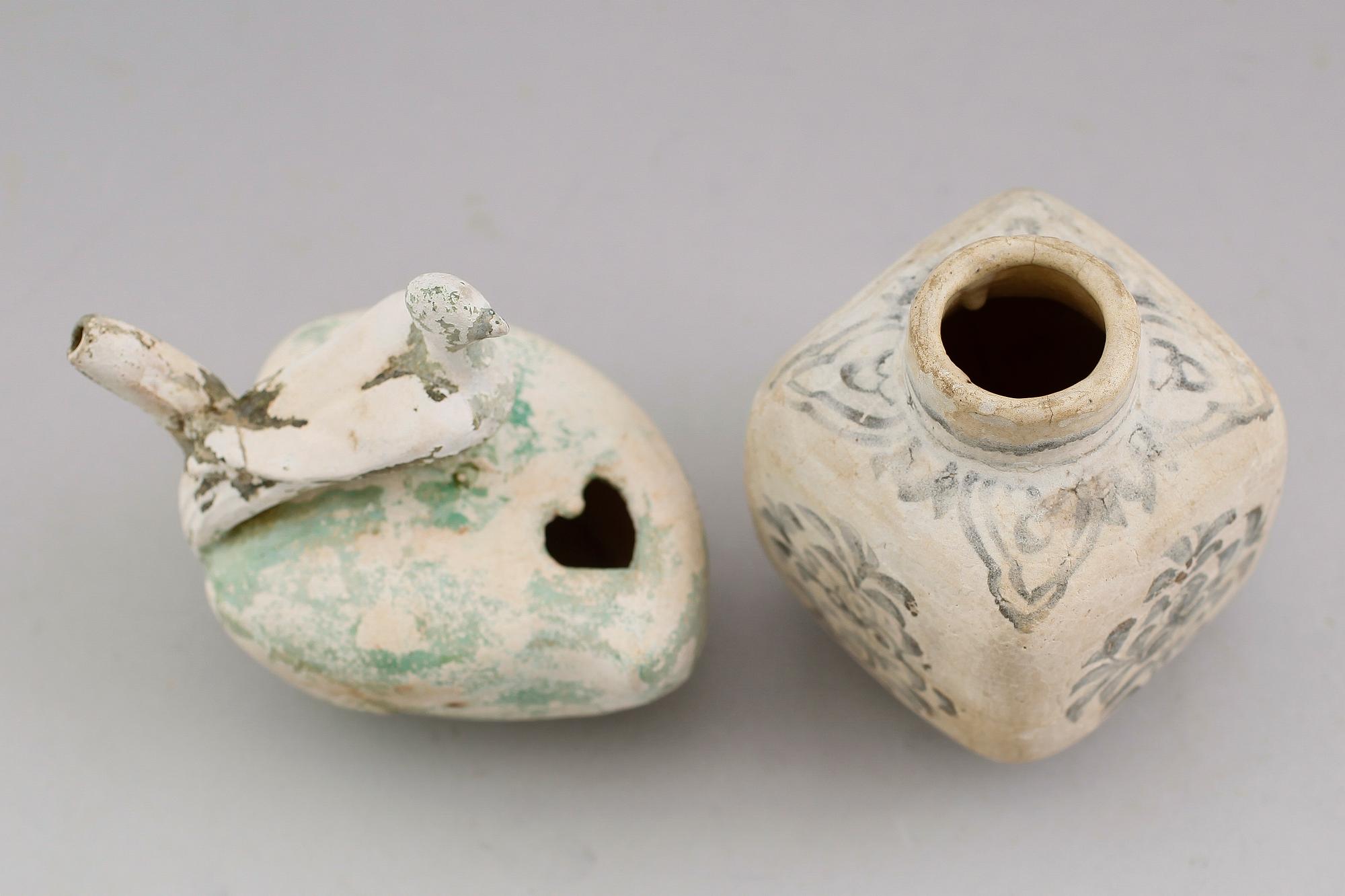 VATTENDROPPARE SAMT VAS, lergods, Kina, Ming 1400-tal.