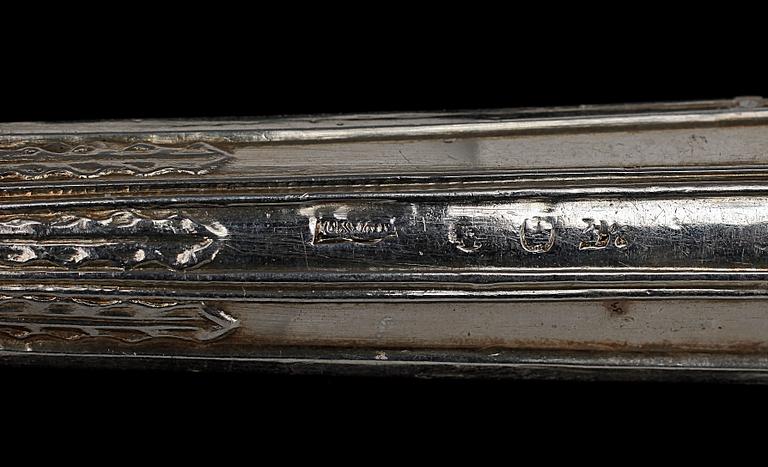 KNIVAR, 12 st, silver, empire, Carl Wilhelm Troselius, Stockholm, 1832.