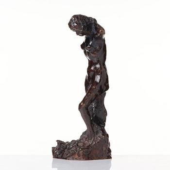Pierre Bonnard, "Femme nue debout, bras levés derrière la tête, s'épongeant la nuque".