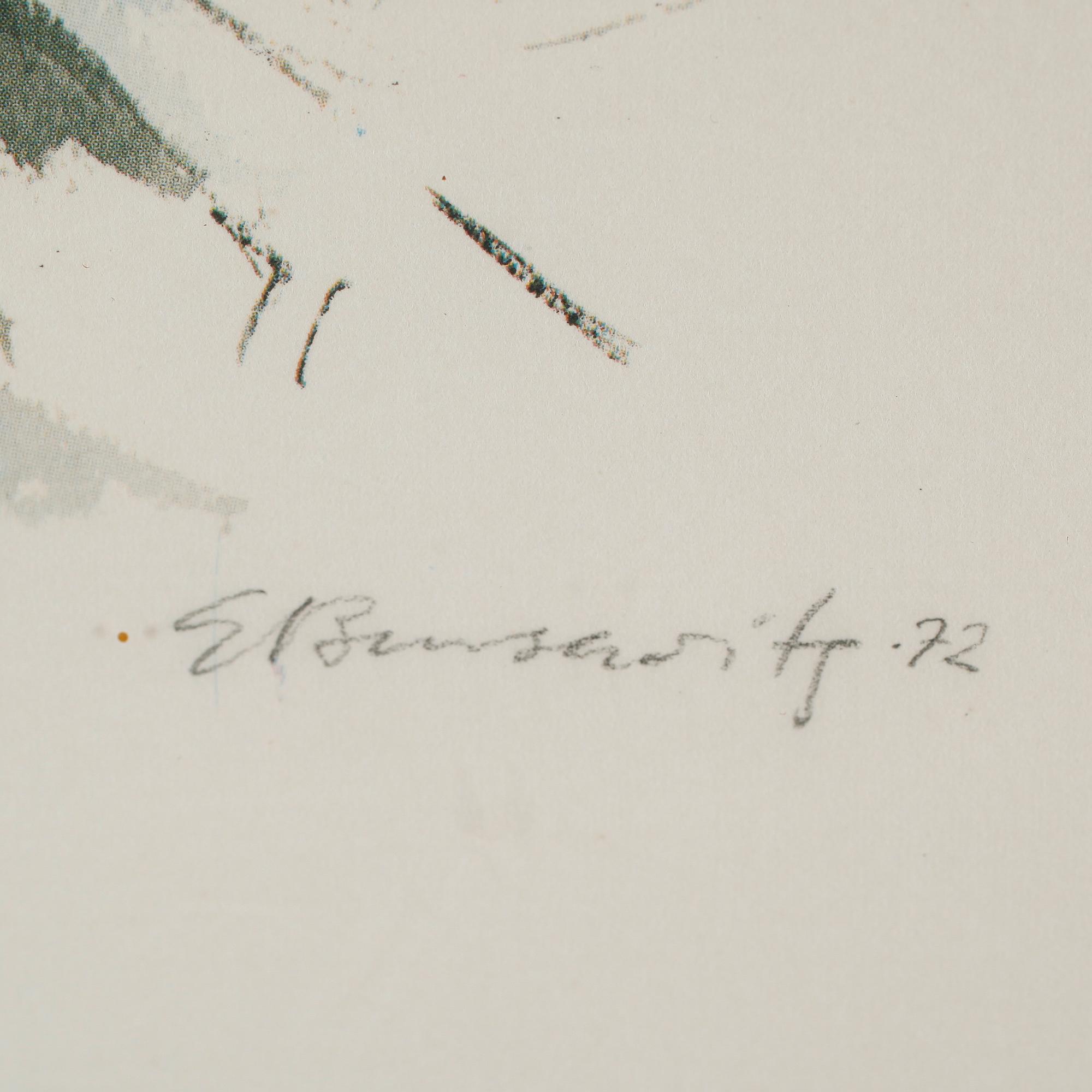 GUNNAR BRUSEWITZ, färglitografi, signerad och daterad -72.