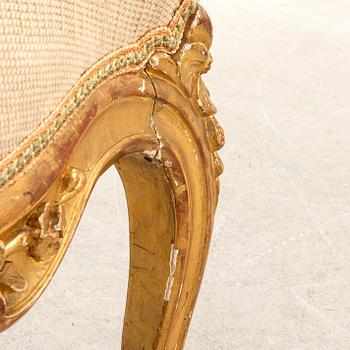 Chairs, a pair in the Louis XV style, late 19th century.