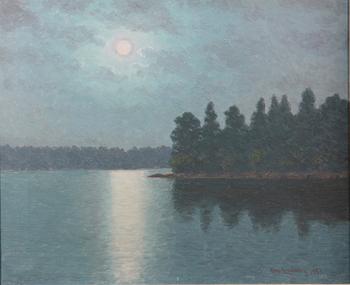 LINDBERG, OTTO, olja på duk. Sign o dat. 1951.