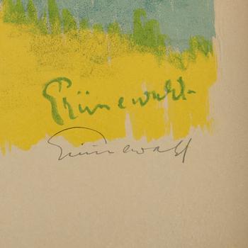 ISAAC GRÜNEWALD, litografi, signerad och numrerad 182/200.