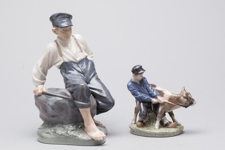 FIGURINER, 2 st. Porslin. Royal Copenhagen.