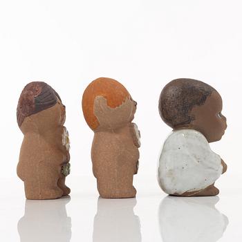 Lisa Larson, figuriner, 3 st, stengods, Gustavsberg.