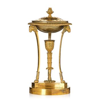 131. A French Empire ormolu brûle-parfum, early 19th century.