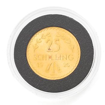 Guldmynt, Österrike, 25 Schilling, 1926.
