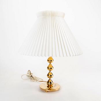 A pair of 24 carat gold plated "Teardrop" table lamps by Hugo Asmussen, Denmark, second half of the 20th century.