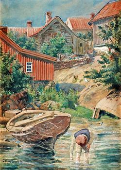 144. Carl Wilhelmson, Wading boy.