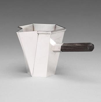 142. Wiwen Nilsson, a sterling and ebony milk jug, Lund 1955.