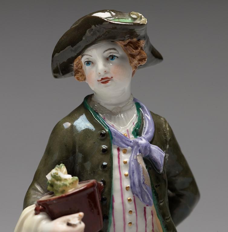 FIGURIN, porslin. Berlin. Sent 1800/tidigt 1900-tal.