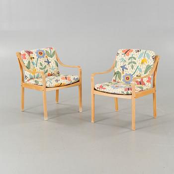 A pair of armchairs designed by Fredrik A Kayser from Vatne Mobler in Norway.