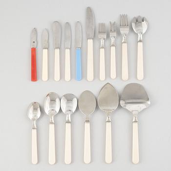 Sigvard Bernadotte, a 103-piece stainless steel flat ware set, Sweden.