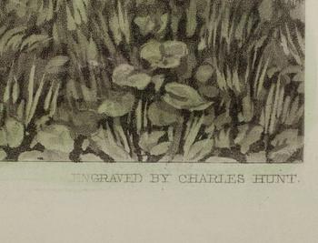 HENRY T. DAVIS, efter, kolorerad gravyr, gravör Charles Hunt, England 1850.