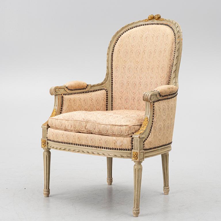 Karmstol, Louis XVI-stil, omkring 1900.