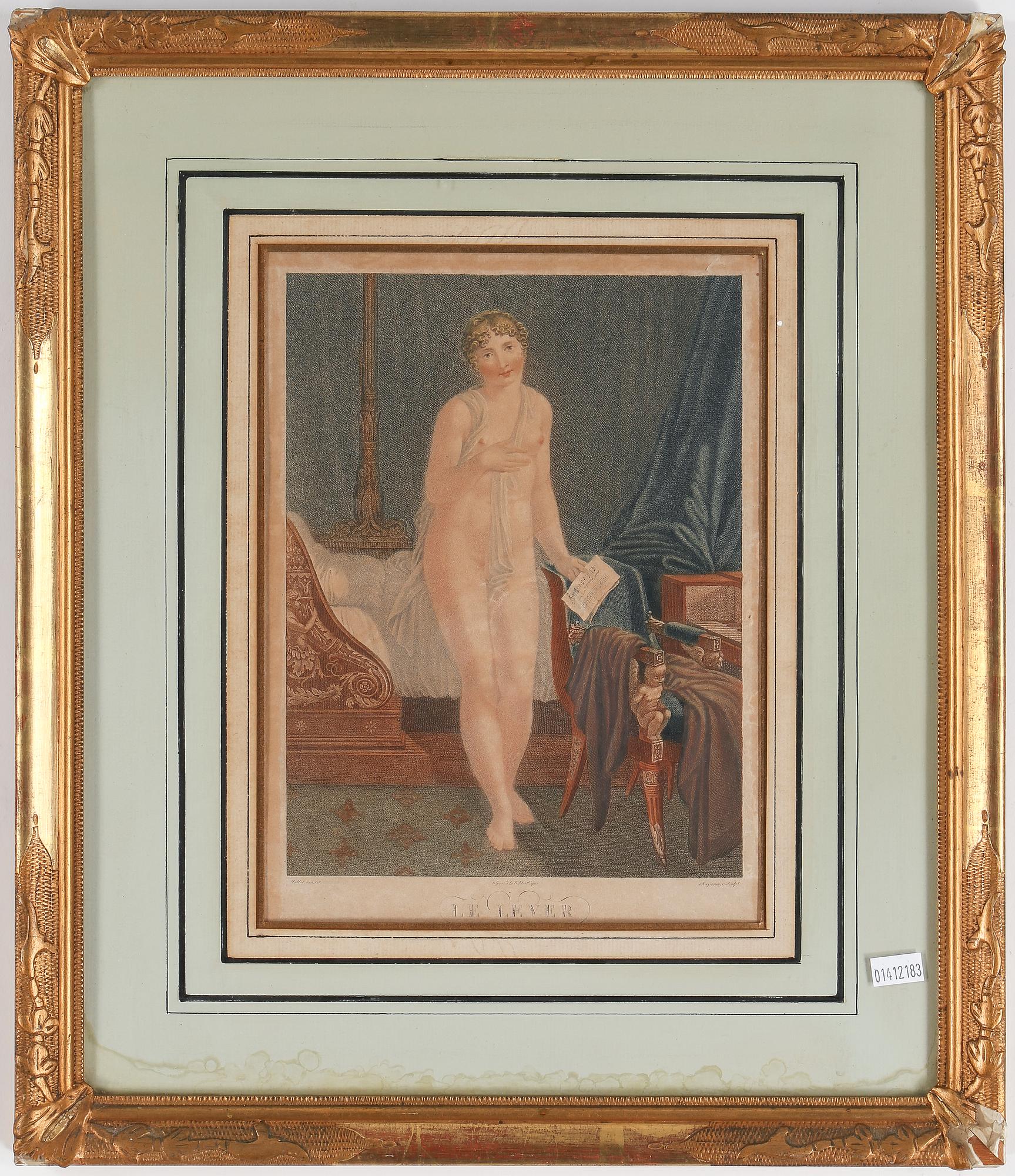 OKÄND KONSTNÄR, färggravyr, sannolikt Frankrike, 1800-talets första hälft.